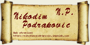 Nikodim Podrapović vizit kartica